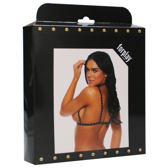 Put a Stud Cinturón-Liguero con Tachuelas Plateadas