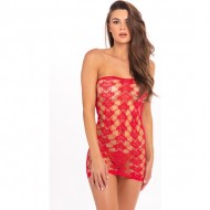 Queen Of Hearts Vestido de Tubo - Rojo