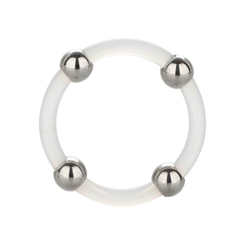 Steel Beaded Silicone Ring