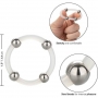 Steel Beaded Silicone Ring