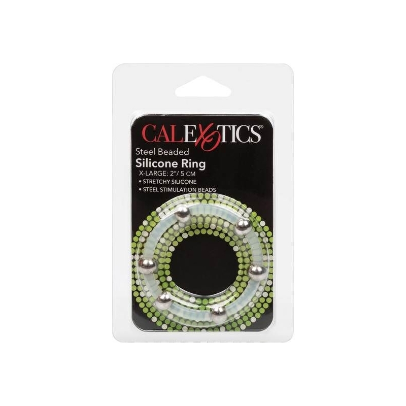 Steel Beaded Silicone Ring