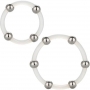 Steel Beaded Silicone Ring Set