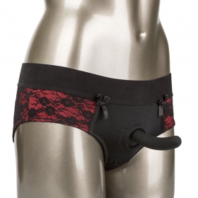 Scandal Crotchless Panty Set with Dildo
