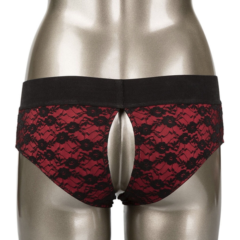 Scandal Crotchless Panty Set with Dildo