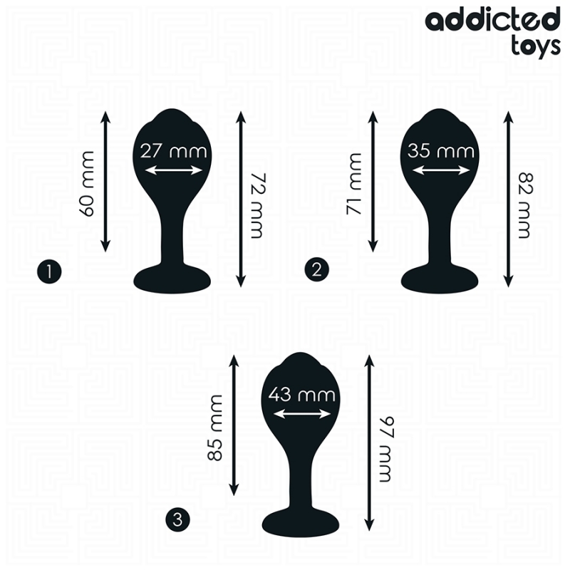 Anal Plug Set with Jewel