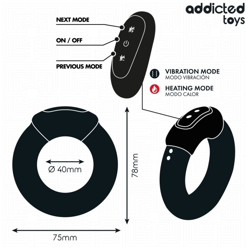 Heating Vibrating Cock Ring