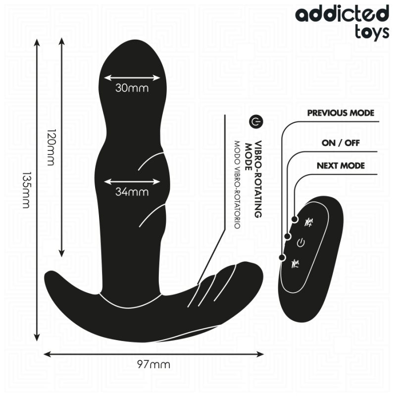 Rotating Vibrating Anal Plug