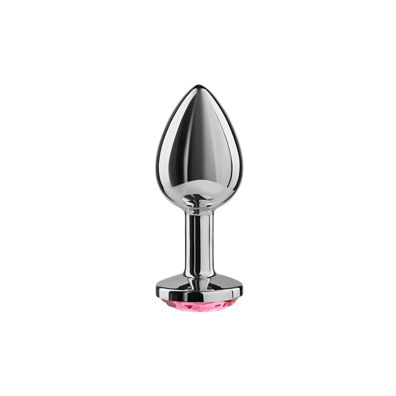 Plug anal de aluminio con cristal fuscia