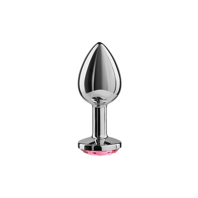 Plug anal de aluminio con cristal fuscia
