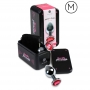 Plug anal de aluminio con cristal fuscia