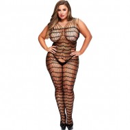 Criss Cross Crotchless Bodystocking- Diseño Ondulado