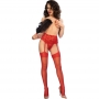 Garterbelt y Medias Rojo CR 4718