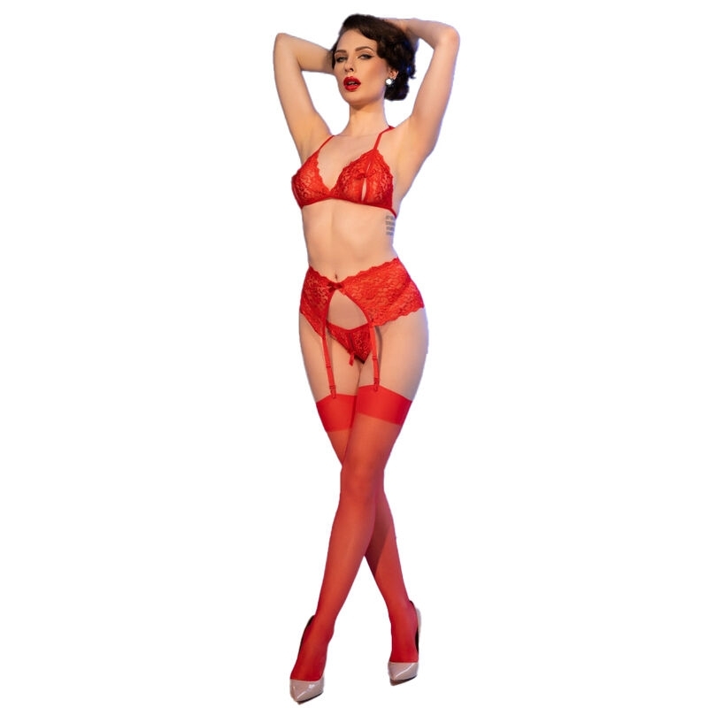 Conjunto de Lencería Rojo CR 4848