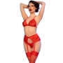 Conjunto de Lencería Rojo CR 4848