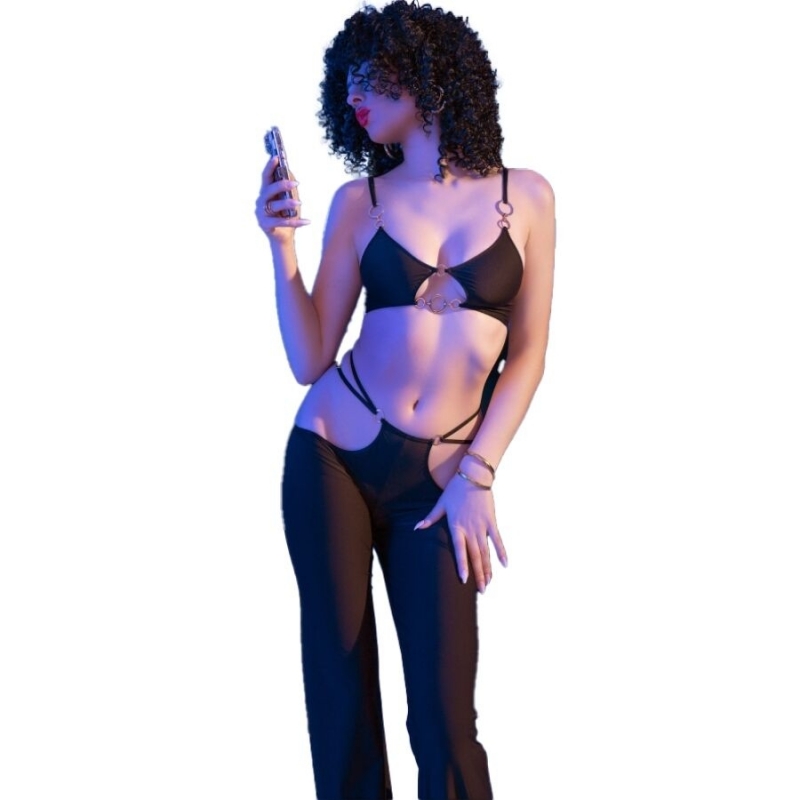 Conjunto Top y Leggings Negro CR 4851