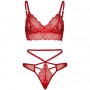 Conjunto de Sujetador y Tanga Rojo