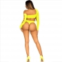 Body Asimétrico con Tanga Amarillo