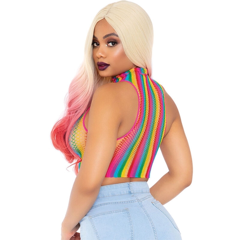 Top de Red Multicolor