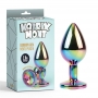 Rainbow Gem Plug Anal multicolor con Joya Talla S