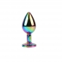 Rainbow Gem Plug Anal multicolor con Joya Talla S