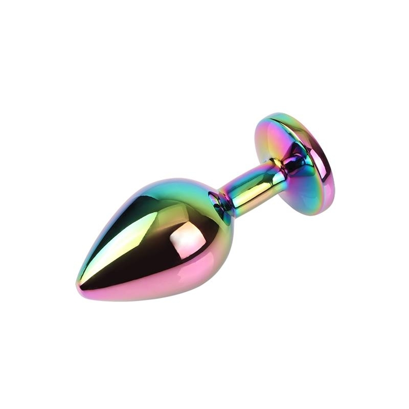 Rainbow Gem Plug Anal multicolor con Joya Talla S
