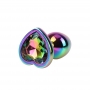 Plug Anal Rainbow Heart Gem Talla S