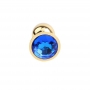 Plug Anal Dorado con Gema Azul
