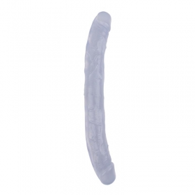 Dildo Doble Hi-Rubber 12.8 Transparente