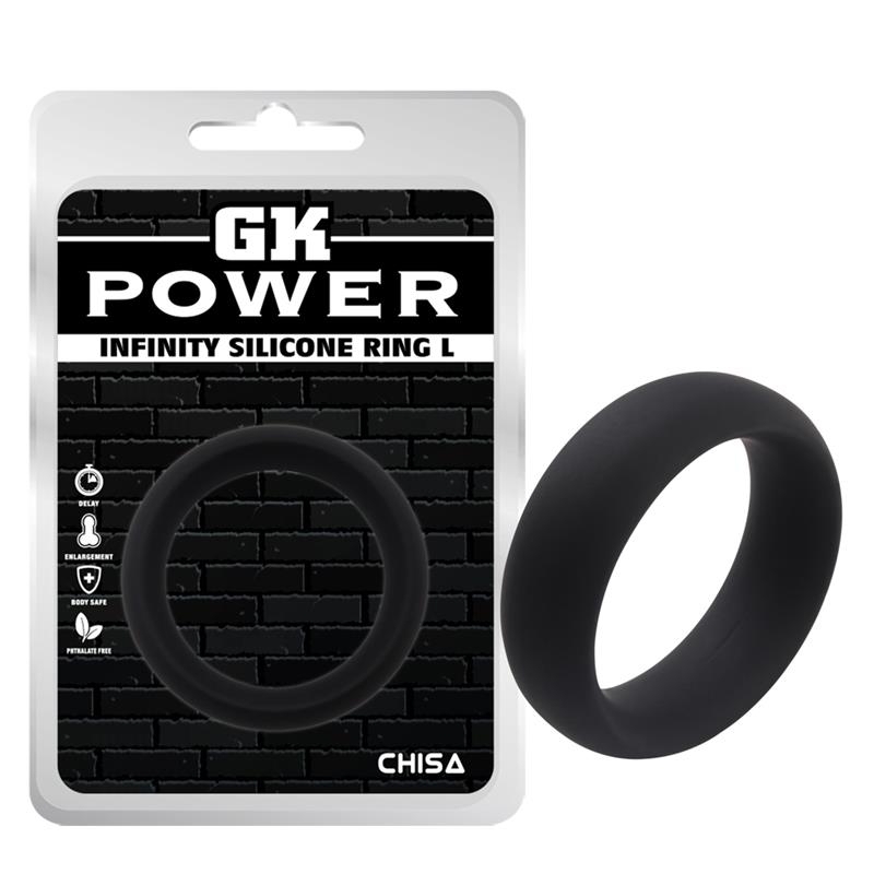 Anillo para el Pene Infinity Silicona M Negro