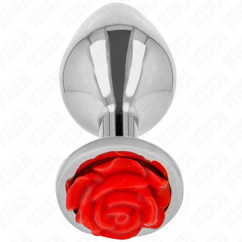 Plug anal plateado con base de roja