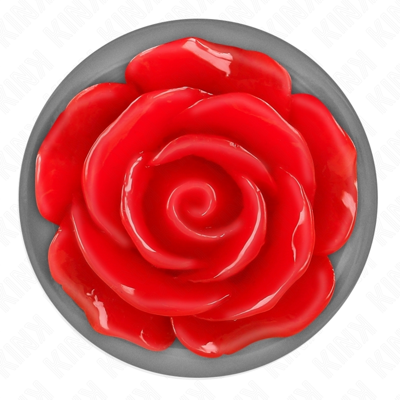 Plug anal plateado con base de roja