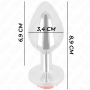 Plug anal plateado con base de roja