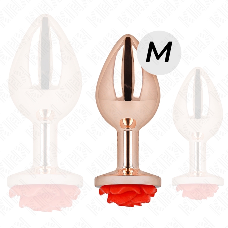 Tapón anal con rosa decorativa