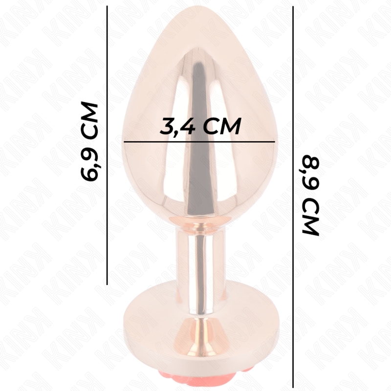 Tapón anal con rosa decorativa