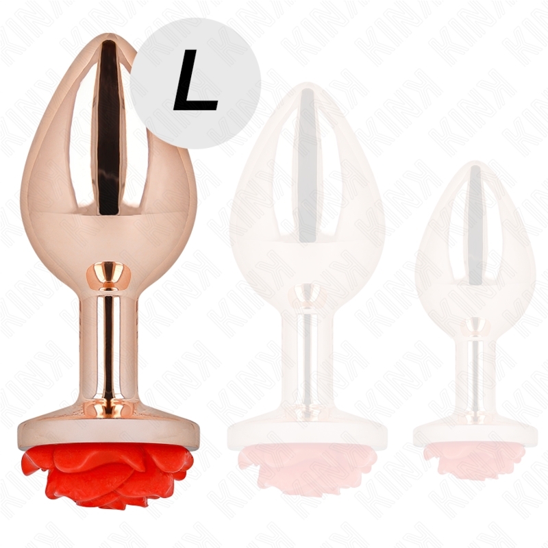 Tapón anal con rosa decorativa
