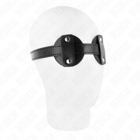 Antifaz BDSM redondo con parche de 5,9 cm y ajuste de 40,5 x 67 cm