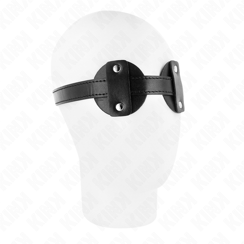 Antifaz BDSM redondo con parche de 5,9 cm y ajuste de 40,5 x 67 cm