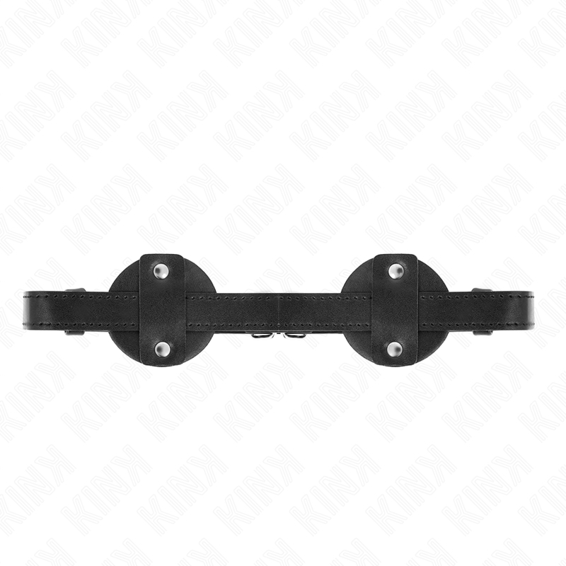 Antifaz BDSM redondo con parche de 5,9 cm y ajuste de 40,5 x 67 cm