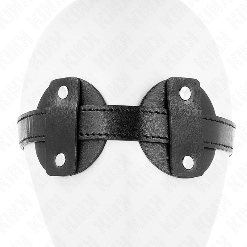Antifaz BDSM redondo con parche de 5,9 cm y ajuste de 40,5 x 67 cm