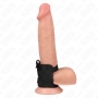 Anillo de pene de cuero con correas ajustables