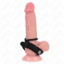 Anillo de pene de cuero con cierre a presión 3,5 cm y correa de 23 x 2 cm
