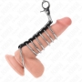 Set de 7 anillos de pene metálicos con cadena 3,8-5 x 100 cm