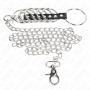 Set de 7 anillos de pene metálicos con cadena 3,8-5 x 100 cm