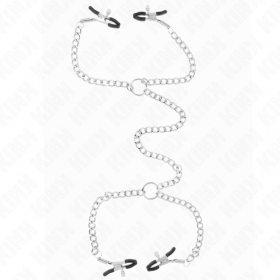 Set de 4 pinzas para pezones con cadenas 32 x 14 cm