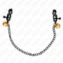 Pinzas de pezón con cadena plana y cascabeles 30 cm