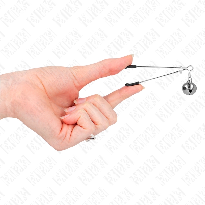 Pinzas para pezones con cascabel fino 7 cm