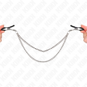 Pinzas para pezones con doble cadena gruesa 20/23 cm