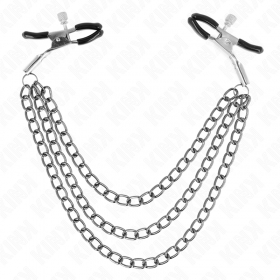 Pinzas para pezones con 3 cadenas 20/23/28 cm