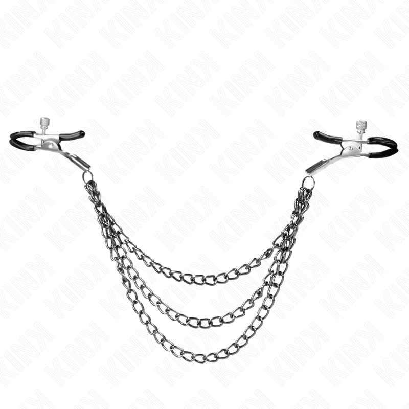 Pinzas para pezones con 3 cadenas 20/23/28 cm