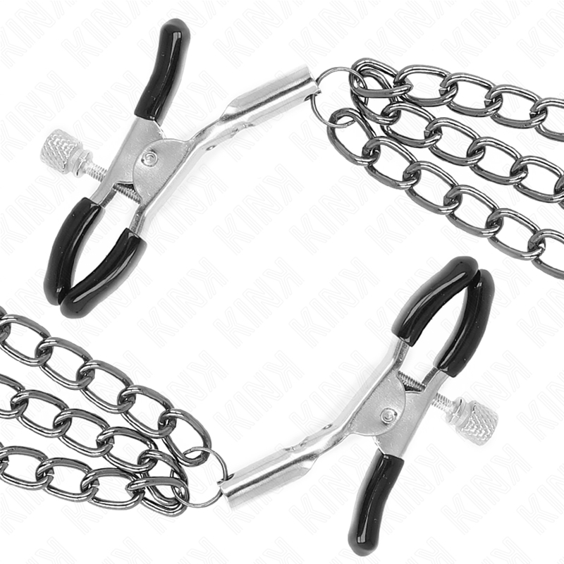 Pinzas para pezones con 3 cadenas 20/23/28 cm